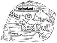 Dibujo gratuito - El casco de Max Verstappen - Fórmula 1