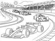 Dibujo para imprimir - Carrera - Fórmula 1