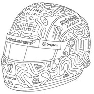 Imagen para colorear - Casco Lando Norris - Fórmula 1