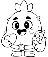 Dibujo descargable - Spike - Brawl Stars - Chibi