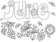 Imagen para colorear - June - Junio
