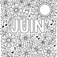 Dibujo para colorear - Juin - Junio