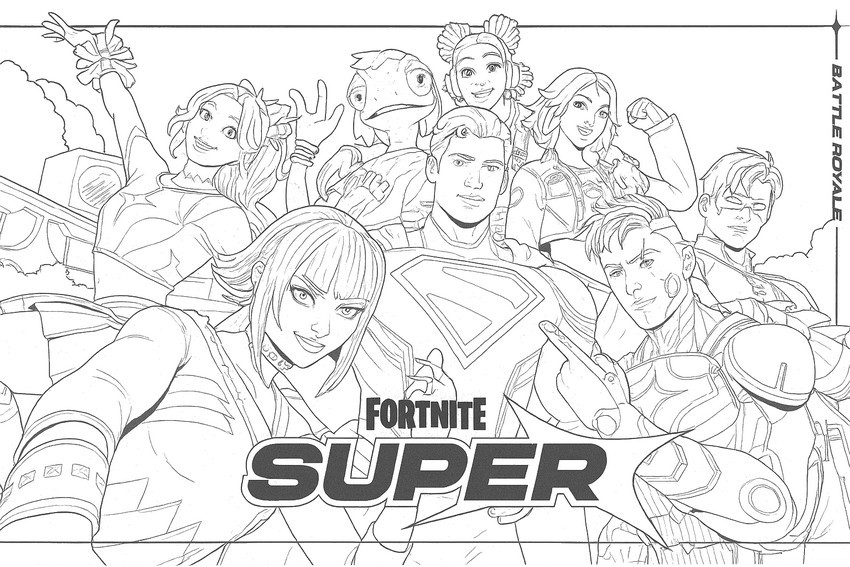 ぬりえ フォートナイト バトルロイヤル: SUPER