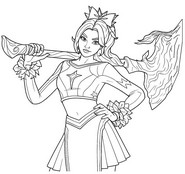 Kleurplaat om te printen - Haylee Skye - Fortnite - Super