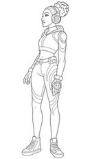 Disegno da colorare - Synthwave - Fortnite - Super