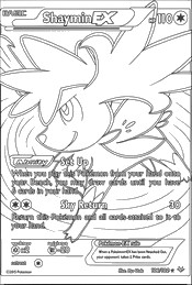 Kleurplaat om te downloaden - Shaymin-EX - Pokémon Full Art-kaarten