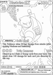 Gratis kleurplaat - Blastoise-EX - Pokémon Scharlaken en Violet 151