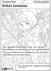 Inkleurbare afbeelding - Erika's uitnodiging - Pokémon Scharlaken en Violet 151