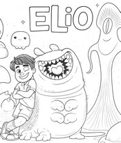 Ausmalbild zum Herunterladen - Botschafter Oooo - Elio