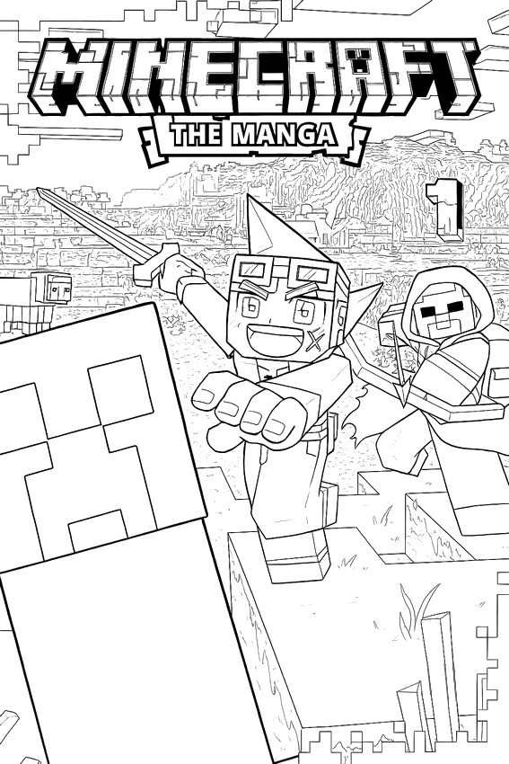 색칠 Minecraft 만화