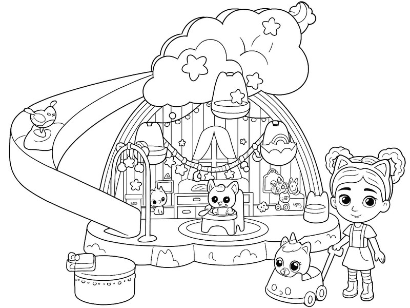 Coloring page Baby nursery