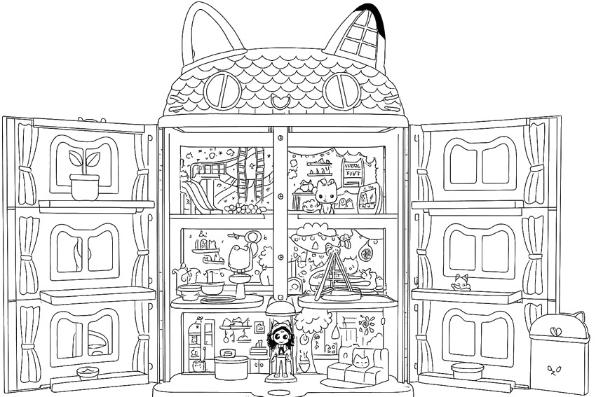 Coloring page Dollhouse