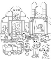 Kolorowanka do pobrania - LEGO - Domek dla lalek Gabby - zabawki