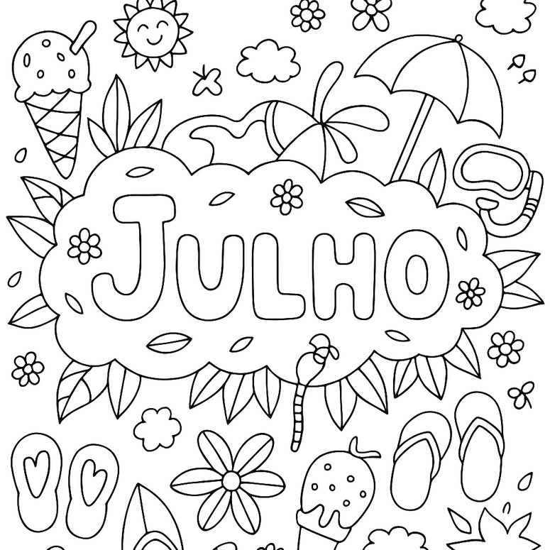 Coloring page Julho