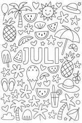 Dibujo para colorear - Juli - Julio