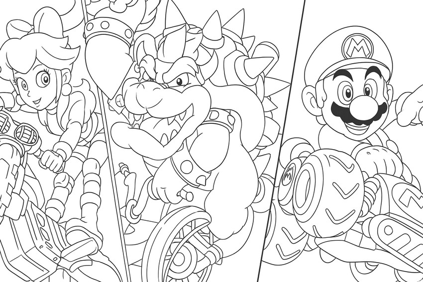색칠 Peach & Bowser & Mario