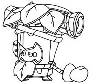 Dibujo para colorear - Trunk - Brawl Stars - Alli y Trunk