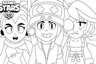 Dibujo gratuito - El trío definitivo - Brawl Stars - Alli y Trunk