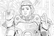Hoja para colorear - listo para la batalla - Ironheart