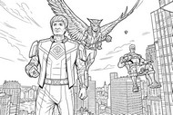 Dibujo descargable - La Alianza de Héroes - Superman