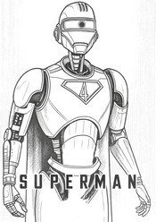Dibujo para colorear - Número 4 - Superman