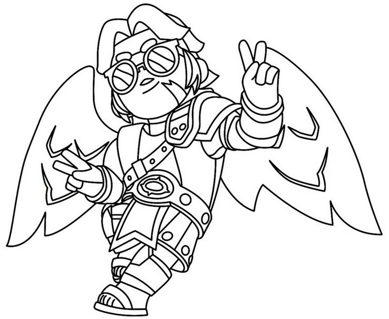 Kleurplaat Blessed Buster