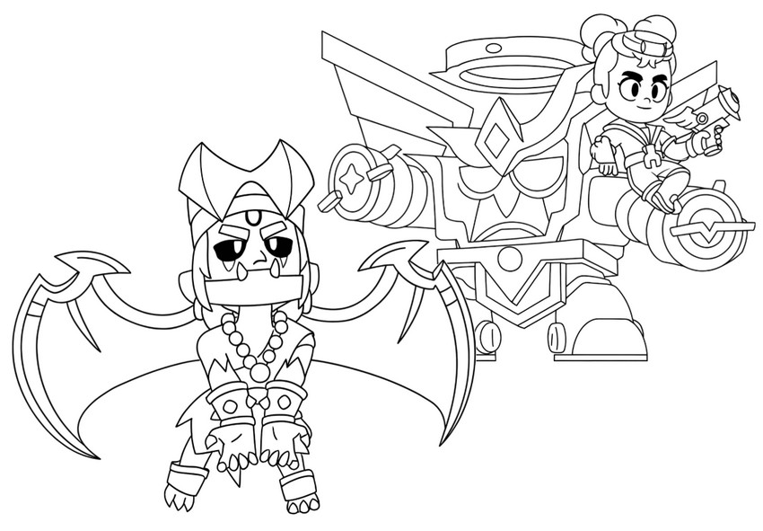Kleurplaat Martyr Meg & Infernal Fang