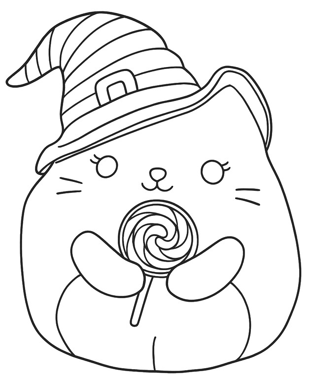 Dibujo para colorear Jack el gato negro