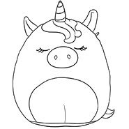 Lámina para colorear - Lola el unicornio - Squishmallows