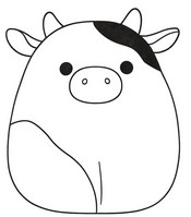 Hoja para colorear - Connor la vaca - Squishmallows