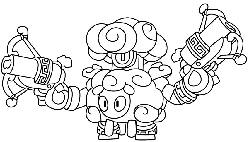 Coloriage DARRYL MOUTONNEUX