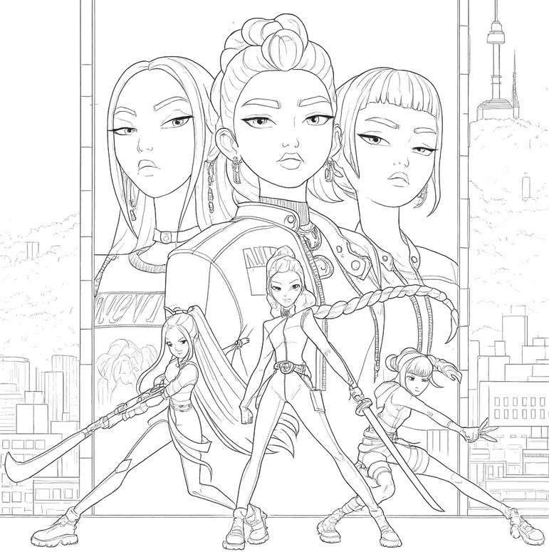 ぬりえ 魅力と戦闘の間