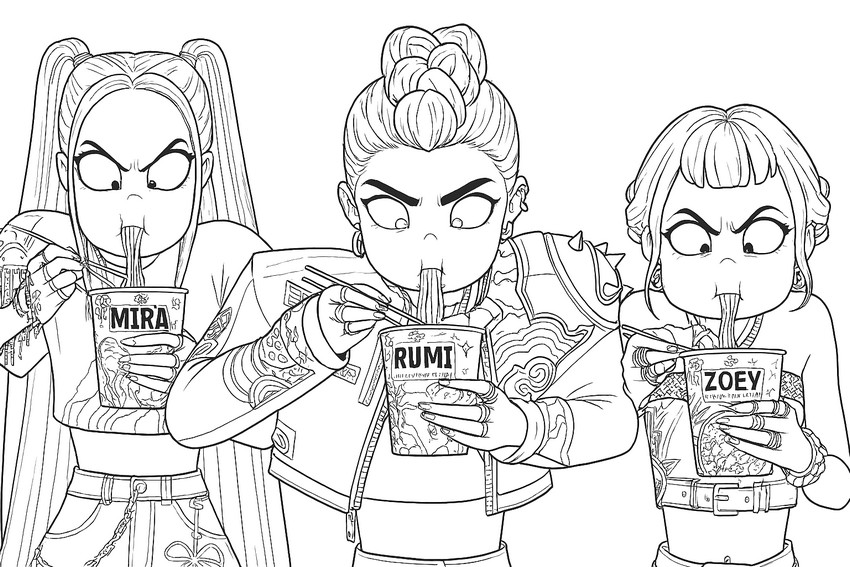 Malebøger KPop Demon Hunters