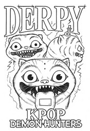 Gratis kleurplaat - Drie hoofden - Derpy - KPop Demon Hunters