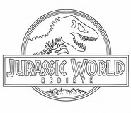Tekening om in te kleuren - Logo - Jurassic World Rebirth