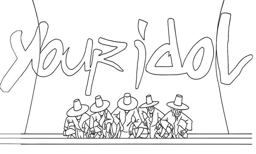 Dibujo para colorear Your Idol - Saja Boys