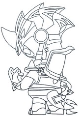 Dibujo para imprimir - DOUG CABALLERO - Brawl Stars - Caballeros de la mesa Starr