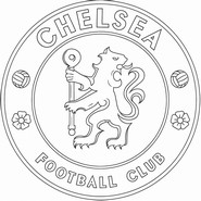 Hoja para colorear - Logo - Chelsea