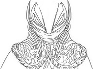 Dibujo para colorear - El león - Eyes of Wakanda