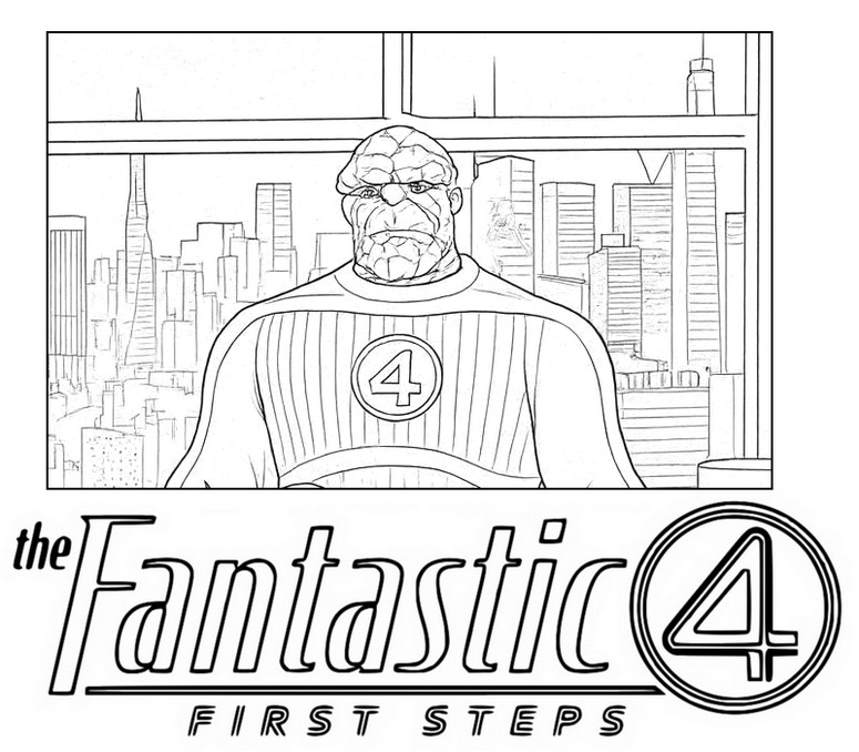 塗り絵用紙 - ザ・シングの - ファンタスティック・フォー:ファースト・ステップ