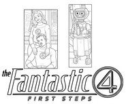 Imagen para colorear - La mujer invisible y el señor fantástico - Los Cuatro Fantásticos - Primeros pasos