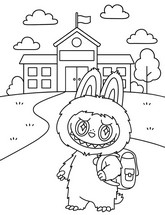 Image to color - Back to school - Labubu