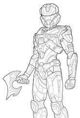 Kleurblad - UNSC Spartan - Fortnite Shock 'N Awesome