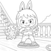Printable coloring - Nami - Labubu x One Piece