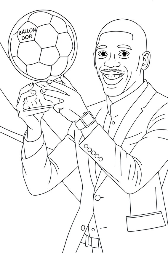 Kolorowanka - Ousmane Dembélé - Ballon d'Or - Liga Mistrzów UEFA 2025-2026