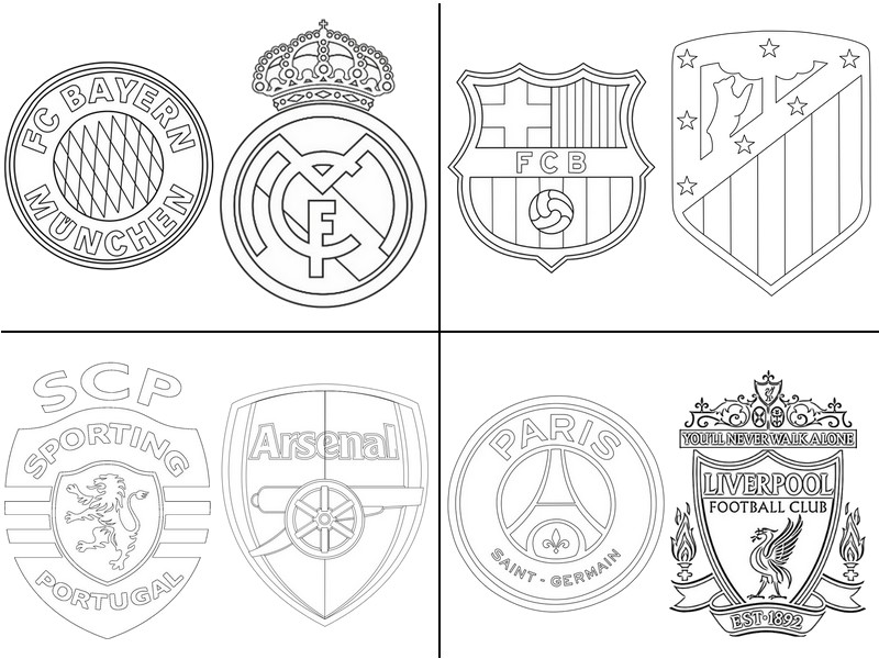 Desenho para baixar - Quartas de final - Liga dos Campeões da UEFA 2025-2026