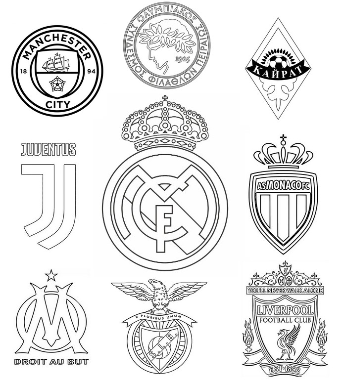 Coloring sheet - Real Madrid - UEFA Champions League 2025