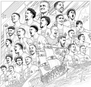 Målarbild att skriva ut - Hela PSG-laget - UEFA Champions League 2026