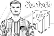 Downloadable coloring - Alexander Sørloth (Atletico Madrid) - UEFA Champions League 2025-2026