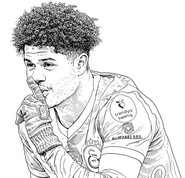 Coloring sheet - Gabriel Sara (Galatasaray) - UEFA Champions League 2025-2026